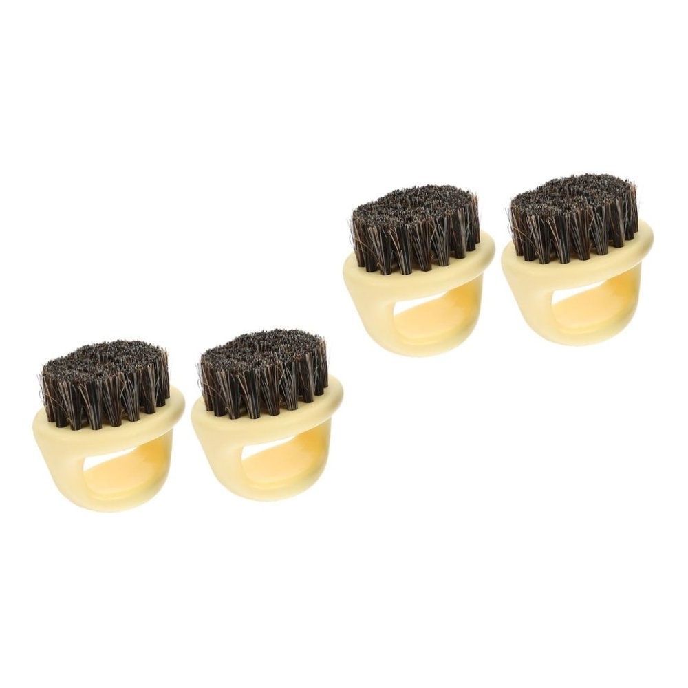 Angoily 4pcs Men Beard Brush Handheld Grooming Tool for Beard and Hair Soft Boar Bristle Design for Home and Barber Use for Cleaning Broken Hair and Styling