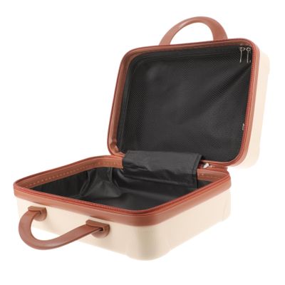 NOLITOY Portable Makeup Storage Suitcase Small Makeup Organizer Case for Travel Macaron for Cosmetics Jewelry and Stationery