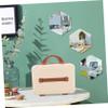 NOLITOY Portable Makeup Storage Suitcase Small Makeup Organizer Case for Travel Macaron for Cosmetics Jewelry and Stationery view 4