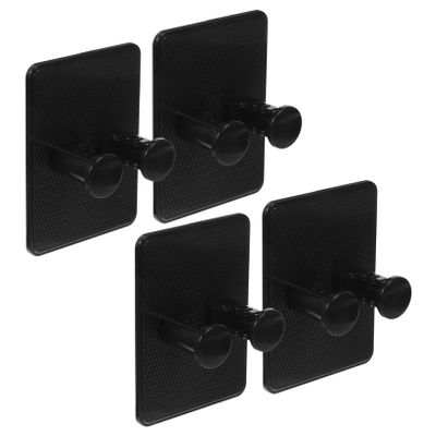 4pcs Wall Mounted Razor Holder No Drill Shaving Brush & Tool Stand Plastic Shower Hooks for Bathroom Sundries Storage
