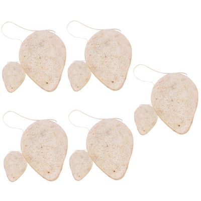 Angoily 10pcs Walnut Facial Cleaning Sponge Gentle Exfoliating Tool for Daily Face Washing Compact and Portable for Makeup Removal and Oil Control