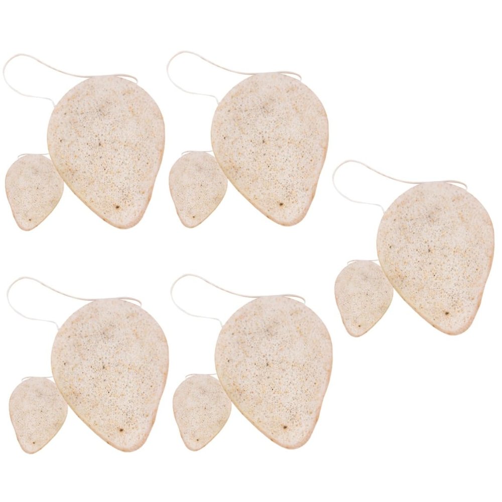 Angoily 10pcs Walnut Facial Cleaning Sponge Gentle Exfoliating Tool for Daily Face Washing Compact and Portable for Makeup Removal and Oil Control