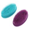 Angoily 2pcs Silicone Bath Brush Dual-Sided Exfoliating Shower Scrubber for Boys and Girls and Adults Skin-Friendly Easy to Clean view 1