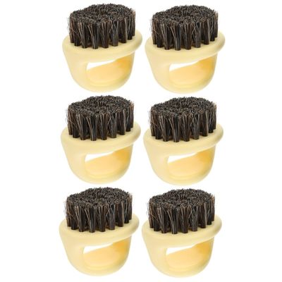 Angoily 6pcs Beard Grooming Brush Gentle Hair Cleaning Styling Tool for Men Dual-sided Design for Easy Maintenance for Home Barber Use