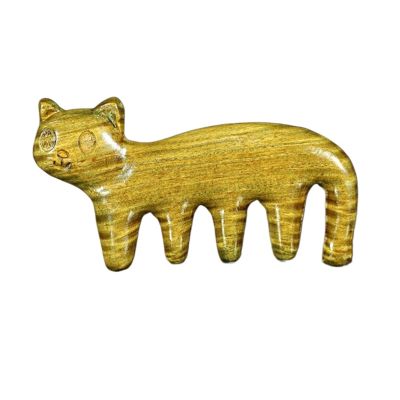 TERPON Natural Wood Wide Tooth Hair Comb Head Scalp Massage No Static Green Sandalwood Hair Pick Wooden Comb Wooden Hair Combs