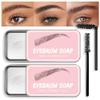 Eyebrow Soap Brows Kit,2Pcs/Set Eyebrow Freeze Styling Wax,Waterproof Long-lasting Eyebrows Enhancer Shaping Clear Tint Gel, Eye Brow Makeup Balm Pomade Cosmetics (2pc 04#) view 1