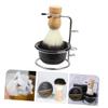 Angoily 3sets Men Shaving Kit Safety Razor Kit Brush Bowl Stand Beard Brush for Home Wet Shave view 3