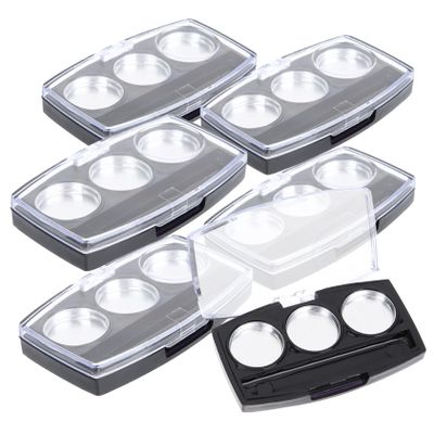 Angoily 10pcs Diy Eyeshadow Pallet Makeup Tray Empty Compact for Makeup Black Eyeshadow Box Sections