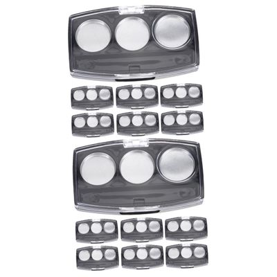 Angoily 20pcs Empty Eyeshadow Tray Box Aluminum Pans for for Eyeshadow Lipstick and Concealers Cosmetic Organizer