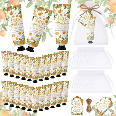 Dansib 48 Sets Christmas Winter Baby Shower Hand Cream Gift Party Favors for Guests Gift Bulk Mini Travel Size Hand Lotion Set for Guests(Little Cutie)