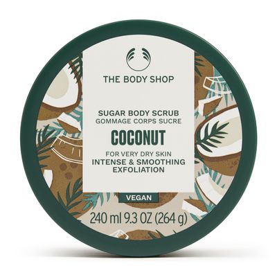 The Body Shop Coconut Sugar Body Scrub | Intense Exfoliation, 9.3 Oz