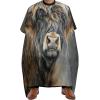 Bull Highland Cow Poster Professional Barber Cape,Polyester Hair Cutting Salon Cape,Water And Stain Resistant Apron,Cutting Hair Beard Hairdressing Cape Anti-Static Haircut,56.766.9 Inch (1 Pack) view 1