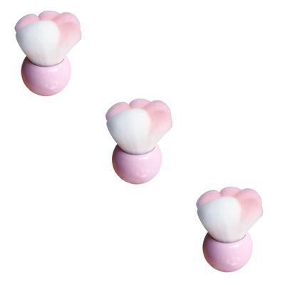 balacoo 3pcs Cute Makeup Brushes Blush Brush for Women Makeup Powder Applicator for Girls