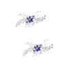 balacoo 2pcs Bridal Rhinestone Hair Comb Elegant Flower Leaf Design Crystal Wedding Hair Accessory for Brides Versatile Decoration for Any Wedding Theme view 1