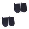 balacoo 4pcs Self Tanning Gloves Sunless Tanning Mitts for Smooth Application Soft Lint Material Black view 1