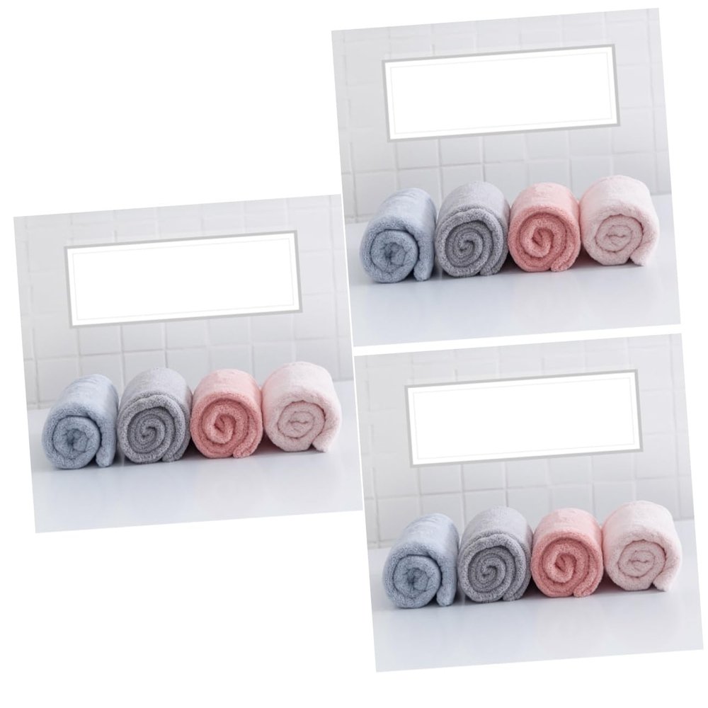 DOITOOL 3pcs Simple Absorbent Hair Drying Towel Cap Thick Coral Quick Drying Towel for Women Lightweight and Portable Dry Hair Wrap for Home and Travel Red