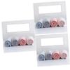 DOITOOL 3pcs Simple Absorbent Hair Drying Towel Cap Thick Coral Quick Drying Towel for Women Lightweight and Portable Dry Hair Wrap for Home and Travel Red view 1