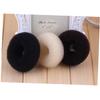 Angoily 3pcs Natural Stable Hair Styling Tools Donut Bun Maker Hair Braider Sponge Bun Maker view 2