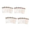 Angoily 4pcs Elegant Bang Comb Creative Headwear Rhinestone Hair Insert Comb Hair Accessories for Wedding Banquet view 1