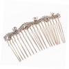 Angoily 4pcs Elegant Bang Comb Creative Headwear Rhinestone Hair Insert Comb Hair Accessories for Wedding Banquet view 4