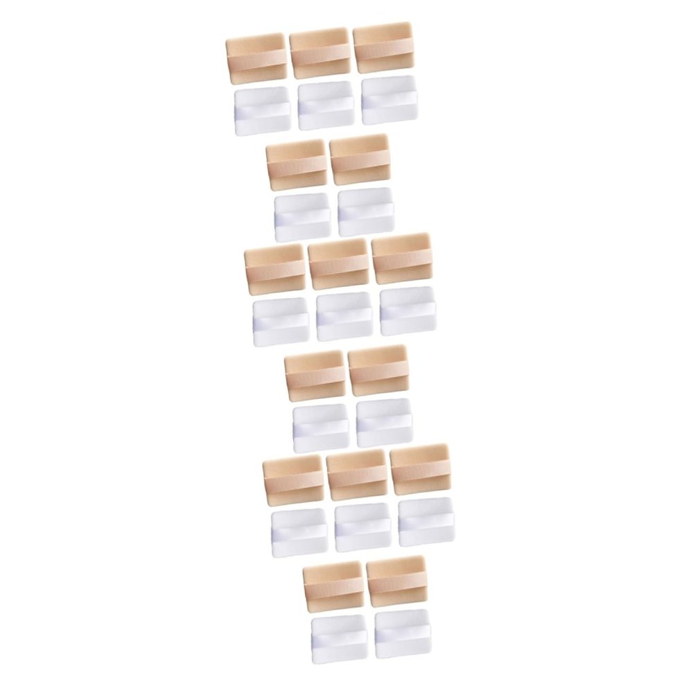 Angoily 30pcs Makeup Powder Puff Dual-sided Velour Pads for Loose Body Synthetic Sponge for Foundation Blush Washable Face Applicator for Daily Use