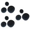 Angoily 9pcs Black Donut Hair Bun Maker Set Easy Use Sponge Styling Tools for Neat Ballerina Buns for Dance and view 1