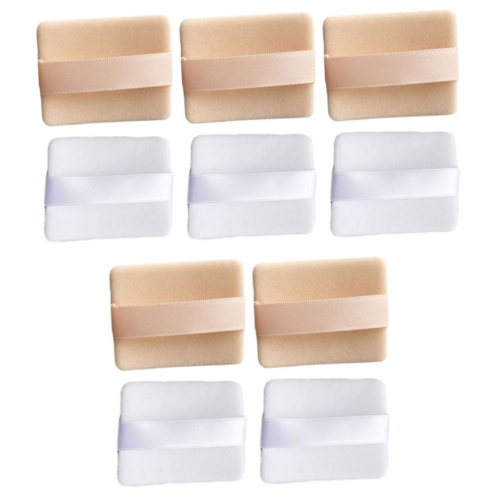 Angoily 20pcs Dual-sided Makeup Puff for Loose Powder Body Synthetic Sponge Applicators with Strap for Even Application Washable Reusable for Foundation Face Makeup