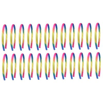 Angoily 24pcs Girls Hair Headbands Boys and Girls Hair Clasps Rainbow Hoop Soft and Comfortable Bands for Boy