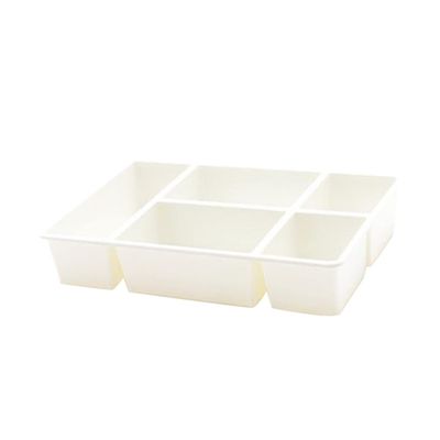Angoily Box 5 Desk Drawer Rainbow Pencil Holder Prosthetic Nose Table Organizer Desk Organizer Makeup Drawer Drawers for Desk Drawer for Desk Desktop Grid White Storage Box