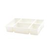 Angoily Box 5 Desk Drawer Rainbow Pencil Holder Prosthetic Nose Table Organizer Desk Organizer Makeup Drawer Drawers for Desk Drawer for Desk Desktop Grid White Storage Box view 1