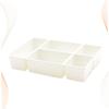 Angoily Box 5 Desk Drawer Rainbow Pencil Holder Prosthetic Nose Table Organizer Desk Organizer Makeup Drawer Drawers for Desk Drawer for Desk Desktop Grid White Storage Box view 2