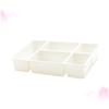 Angoily Box 5 Desk Drawer Rainbow Pencil Holder Prosthetic Nose Table Organizer Desk Organizer Makeup Drawer Drawers for Desk Drawer for Desk Desktop Grid White Storage Box view 4