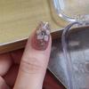 Handmade Armor Wearing High Grade Explosive Flash Illusion Ice Flower False Nail Patch Finished Detachable Nail Beauty (Size : A, Color : L) view 1