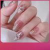Handmade Armor Wearing High Grade Explosive Flash Illusion Ice Flower False Nail Patch Finished Detachable Nail Beauty (Size : A, Color : L) view 4