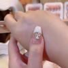 Handmade Nail Polish Patches Fake Nails Pink Color reusable (Color : Medium ladder, Size : L) view 2