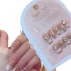 Handmade Nail Polish Patches Fake Nails Pink Color reusable (Color : Medium ladder, Size : L) view 4