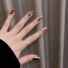 NALoRa Brown Starry Cat Eye Champagne Diamonds Handmade Wearable Nail in Autumn High Grade Beauty Patch Nail enhancement (Size : XS) view 3