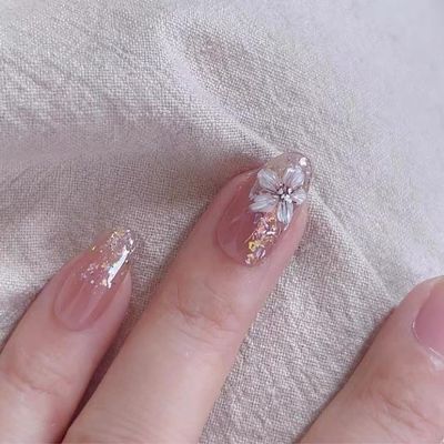 NALoRa Handmade Armor Wearing High Grade Explosive Flash Illusion Ice Flower False Nail Patch Finished Detachable Nail Beauty (Size : B, Color : M)
