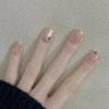 Handmade Nail Wearing Simple and Gentle Style, Naked Color Nail Magic Mirror Powder, French Style, Whitening False Nail Patch (Size : M) view 1