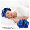 Angoily 3pcs Elastic Women Night Sleeping Care Spa Hat Sleep Hat Hair Wrap Care Sleep Cap Double Layer view 3