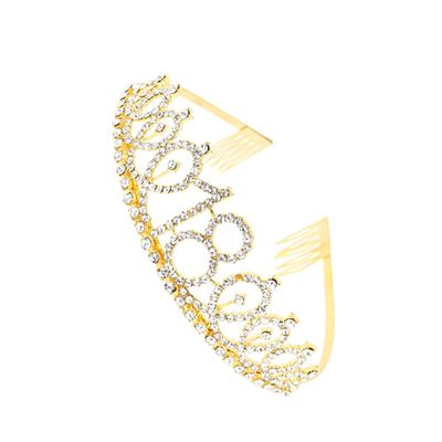 1pc Bride Tiara Headband Birthday Tiaras for Women Crown for Girls 18th Birthday Party Supplies Womens for Birthday Alloy With Comb Banquet European and American