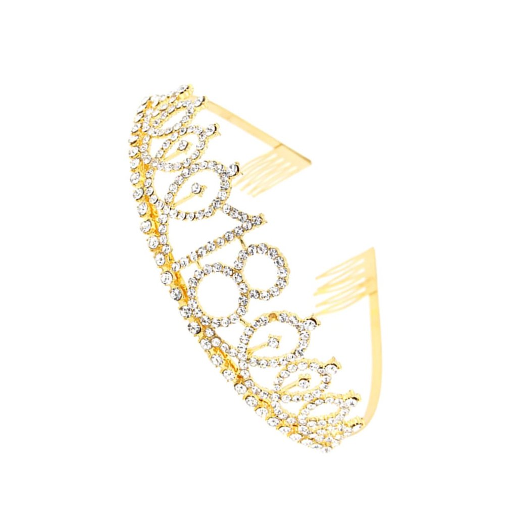 1pc Bride Tiara Headband Birthday Tiaras for Women Crown for Girls 18th Birthday Party Supplies Womens for Birthday Alloy With Comb Banquet European and American