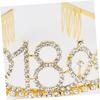 1pc Bride Tiara Headband Birthday Tiaras for Women Crown for Girls 18th Birthday Party Supplies Womens for Birthday Alloy With Comb Banquet European and American view 3