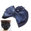 Angoily 3pcs Elastic Bun Bow Headdress Hair Net Clip for Women Elegant Hair Decoration for Office Parties and Dates High Elasticity Mesh Design for Dance and Daily Wear view 2