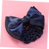 Angoily 3pcs Elastic Bun Bow Headdress Hair Net Clip for Women Elegant Hair Decoration for Office Parties and Dates High Elasticity Mesh Design for Dance and Daily Wear view 4