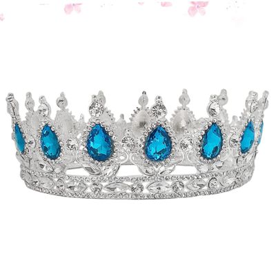 balacoo Crown for Women Charming Wedding Headdress Silver and Lake Accents Fashionable Hair Accessories for Special Parties and Events