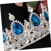 balacoo Crown for Women Charming Wedding Headdress Silver and Lake Accents Fashionable Hair Accessories for Special Parties and Events view 4