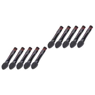 Balacoo 100 Pcs Eye Shadow Sponge Applicators Eyeshadow Sponge Brush Sponge Tip Applicators for Womens Suits Beauty Kit Makeup Eyeshadow Double Ended Makeup Brush Miss Oblique Head Mix, 50pcs, Black