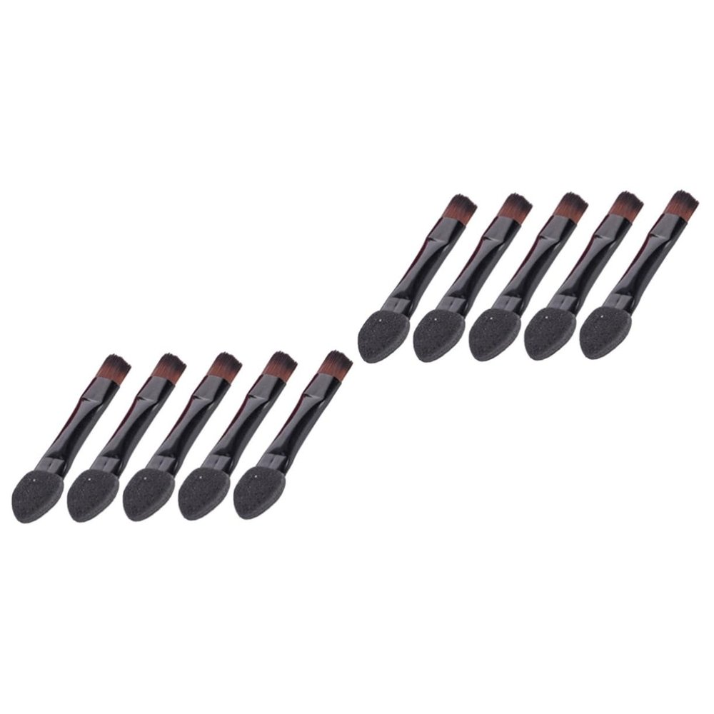 Balacoo 100 Pcs Eye Shadow Sponge Applicators Eyeshadow Sponge Brush Sponge Tip Applicators for Womens Suits Beauty Kit Makeup Eyeshadow Double Ended Makeup Brush Miss Oblique Head Mix, 50pcs, Black