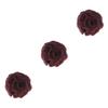 balacoo 3pcs Flower Design Synthetic Hair Updo Clip Jaw Clip for Women Hair Bun Fixator for Elegant Styles for Special Occasions Wine view 1
